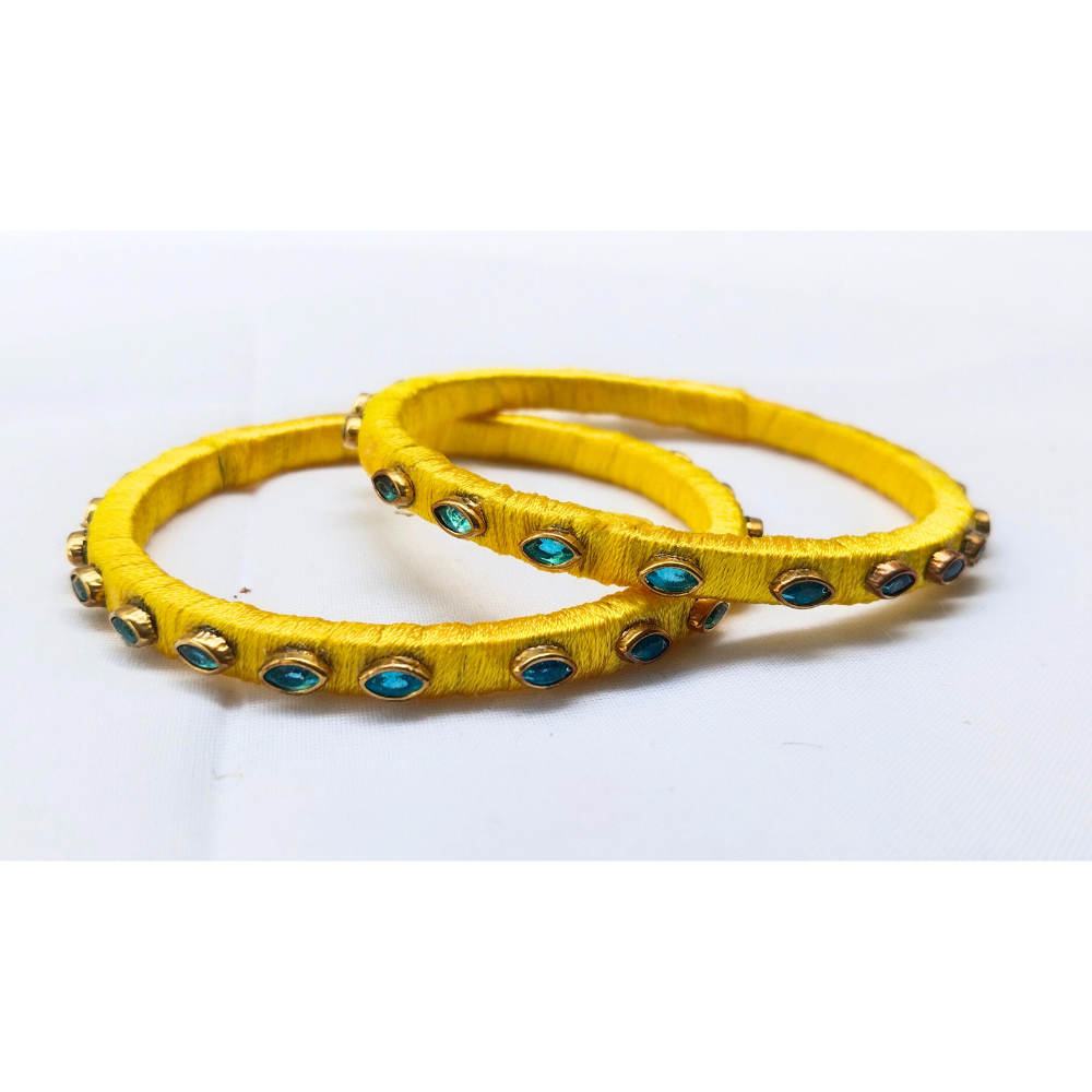 Yellow Stone Bangles | Classic Handmade Jewellery Set