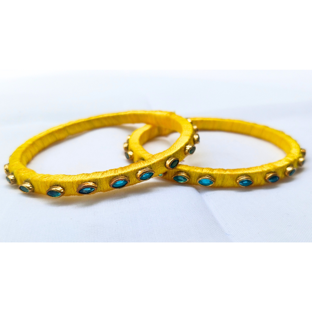 Yellow Stone Bangles | Classic Handmade Jewellery Set