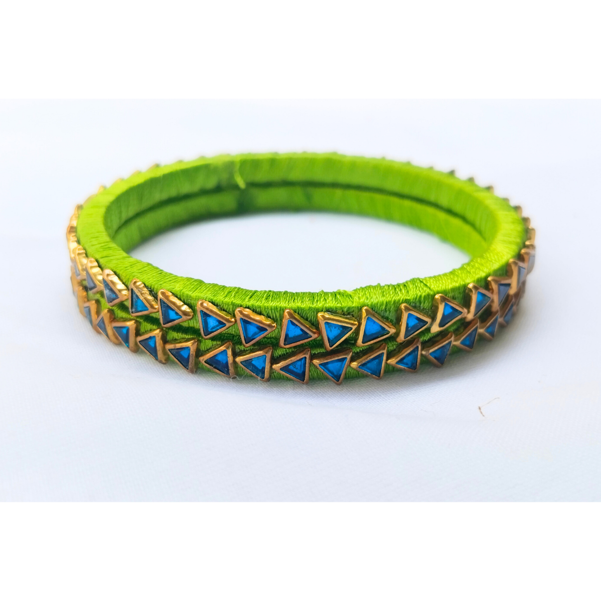 Green Stone Bangles | Classic Handmade Jewellery Set