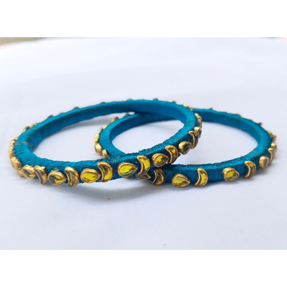 Blue Stone Bangles | Classic Handmade Jewellery Set