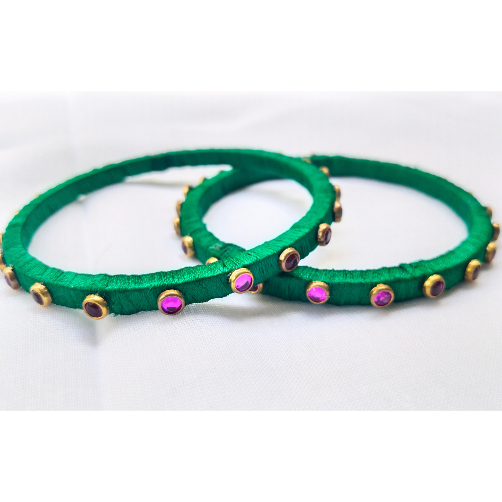 Emerald Green Bangles | Subtle Glam Set