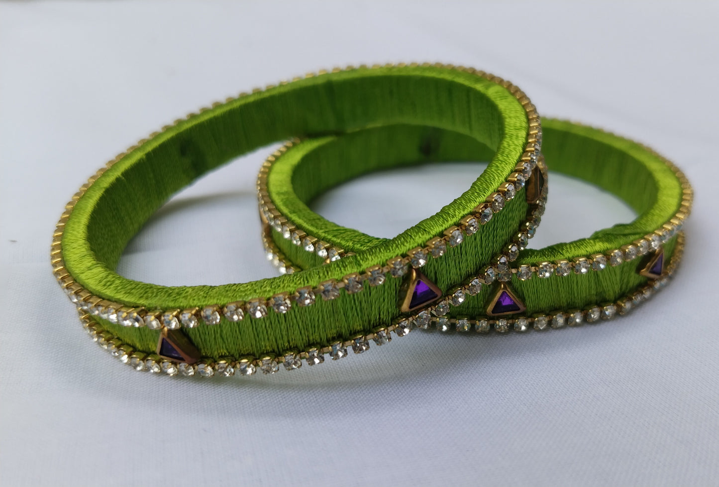 Teal Silk Thread Bangles | Handcrafted Ethnic Jewellery for Women | Set of 2 for Festivals & Weddings