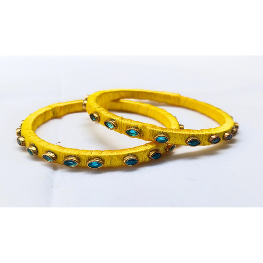 Yellow Stone Bangles | Classic Handmade Jewellery Set