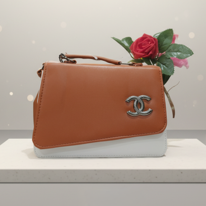 Stylish Two-Tone Handbag