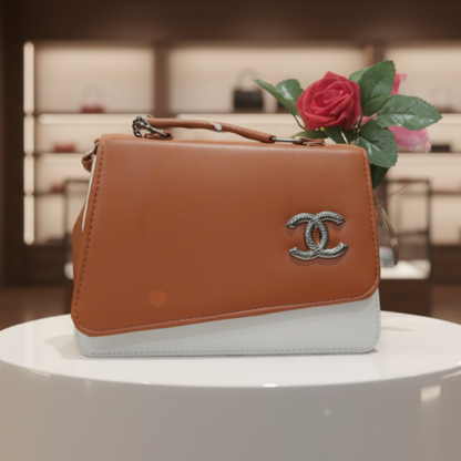 Stylish Two-Tone Handbag