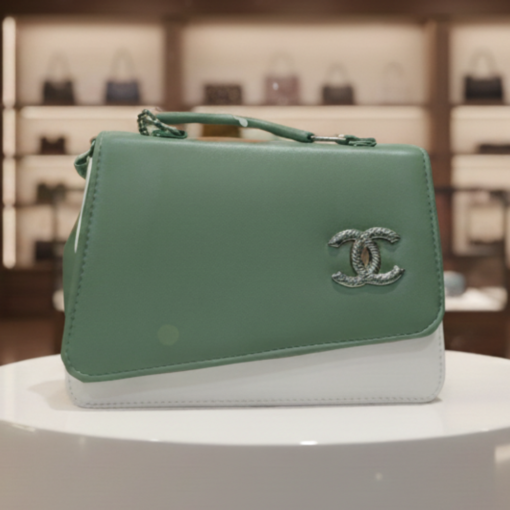 Stylish Two-Tone Handbag