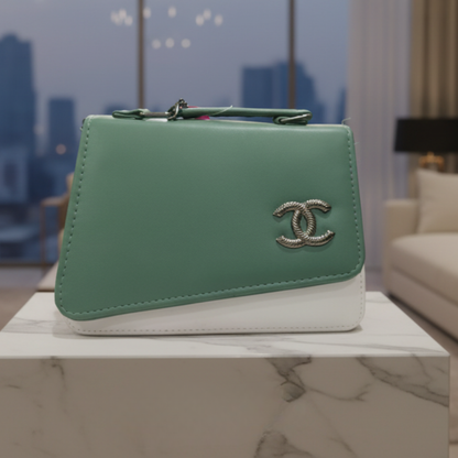 Stylish Two-Tone Handbag