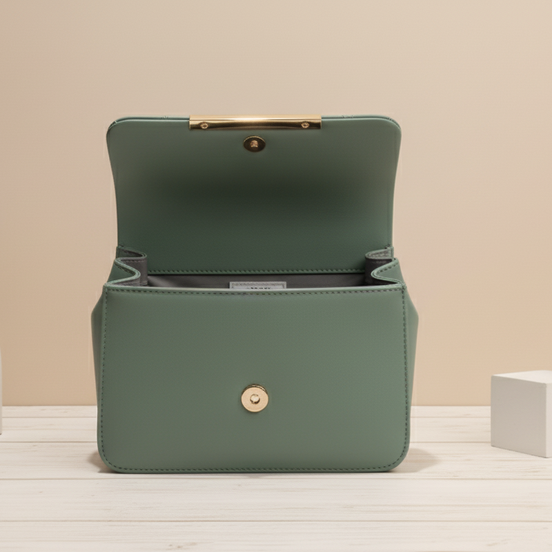 Mint Quilted Flap Crossbody Bag