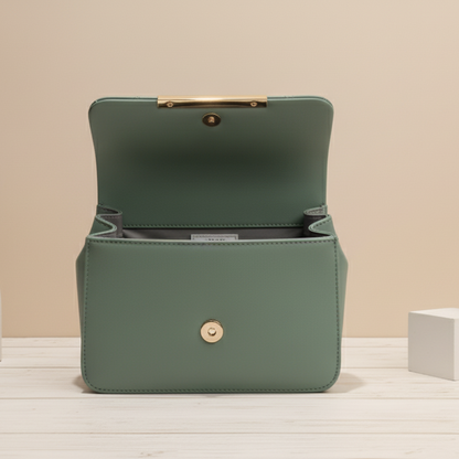 Mint Quilted Flap Crossbody Bag