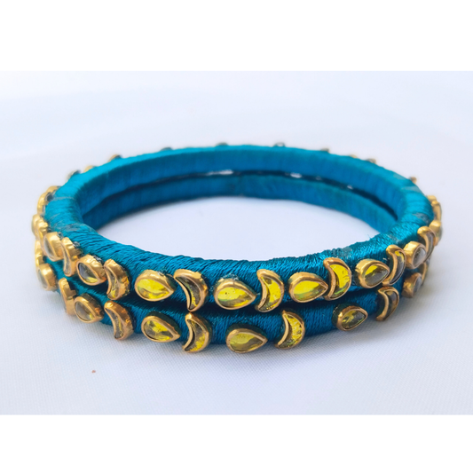 Blue Stone Bangles | Classic Handmade Jewellery Set