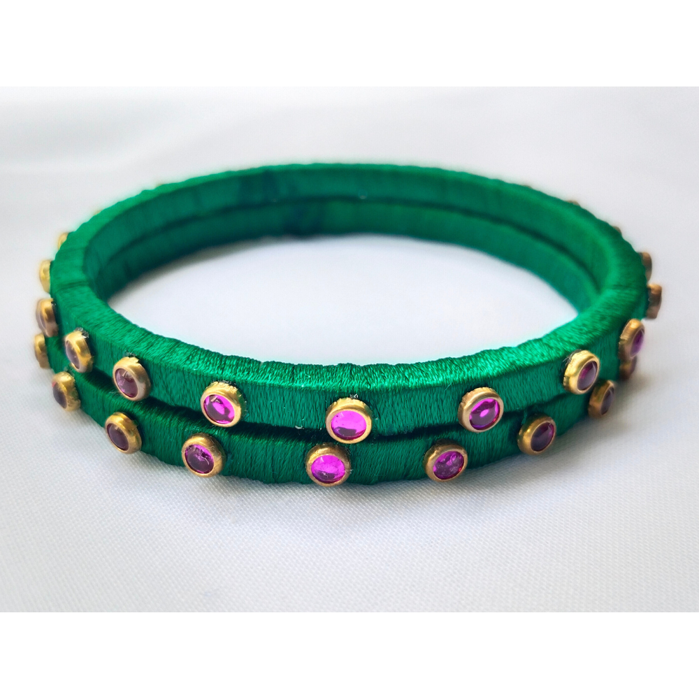 Emerald Green Bangles | Subtle Glam Set