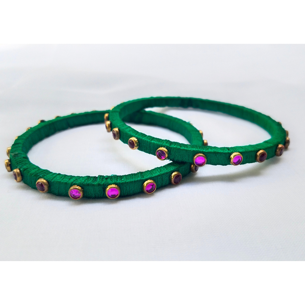 Emerald Green Bangles | Subtle Glam Set