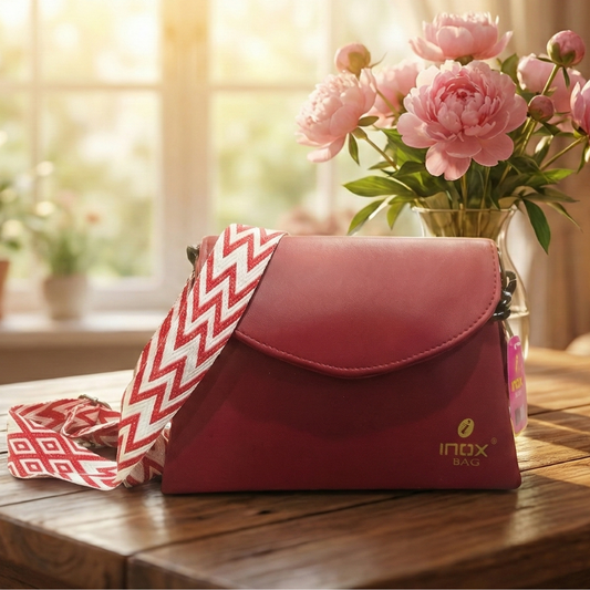 Chic Maroon Flap Sling Bag