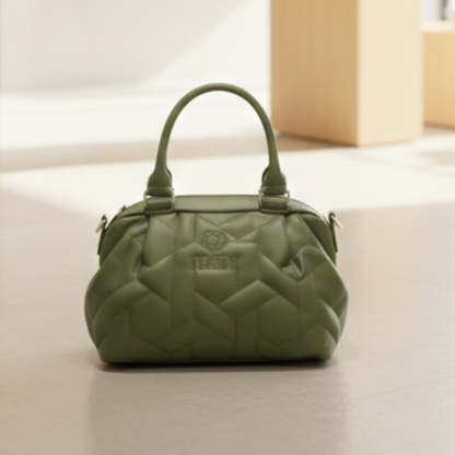 Olive Green Quilted Handbag